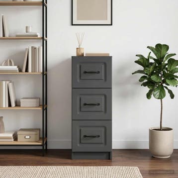 vidaXL Ladenkast Zwart 33 x 34,5 x 87 cm Bewerkt hout, Verzenden, Nieuw