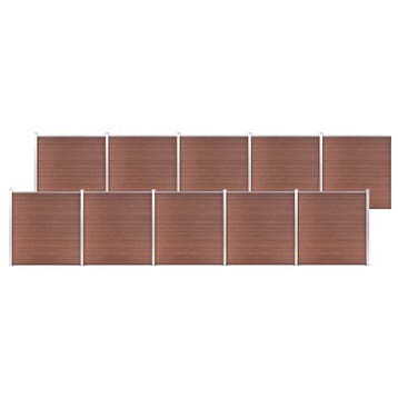 vidaXL Schutting 1737x186 cm HKC bruin, Verzenden, Nieuw, Hout