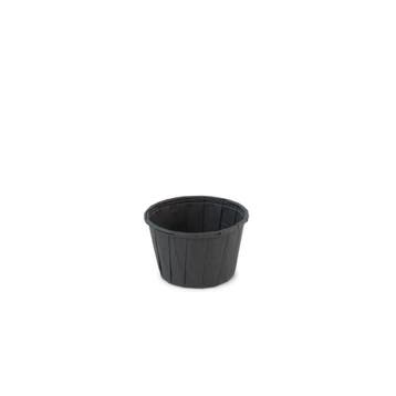 Sier Papieren Bakje Rond Zwart Ø5x3,1cm 200st., Verzenden, Nieuw