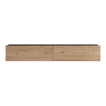 [en.casa] Tv-meubel Lapinlahti 180x31,5x29,5cm zwart en eike, Huis en Inrichting, Verzenden, Nieuw