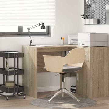 vidaXL Bureau Sonoma Eiken Bewerkt hout 102 x 50 x 75 cm, Huis en Inrichting, Bureaus, Verzenden, Nieuw