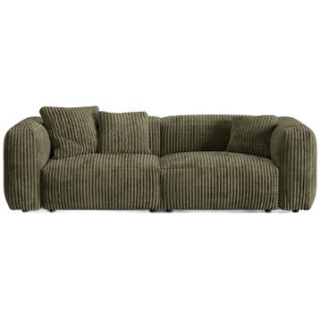 Micadoni Modular Sofa Xl, martina, 3 Seats, Moss Green,, 100 tot 125 cm, Driepersoons, Ophalen of Verzenden, Zo goed als nieuw