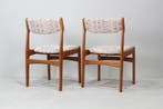 2x Deens design eetkamerstoelen Erik Buch, Gebruikt, Hout, Mid century modern, Twee