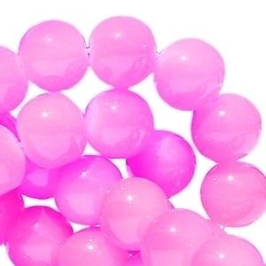 15 x Vintage opal glaskralen 6 mm – gat 1 mm – opaal roz, Ophalen of Verzenden, Nieuw, Kraal