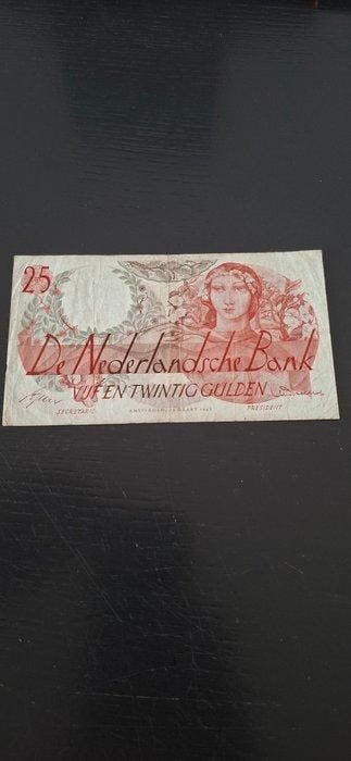 Nederland. - 25 Gulden 1947 - Pick 81 (Zonder minimumprijs), Postzegels en Munten, Bankbiljetten | Europa | Niet-Eurobiljetten