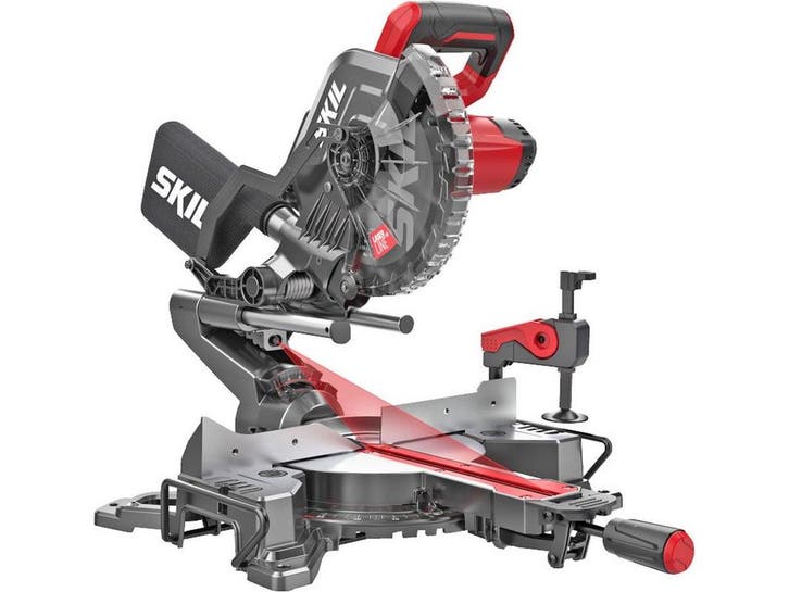 SKIL 1310AA - Afkortzaag 216mm - Trekfunctie - Laser - 1600W, Doe-het-zelf en Verbouw, Gereedschap | Zaagmachines, Zo goed als nieuw