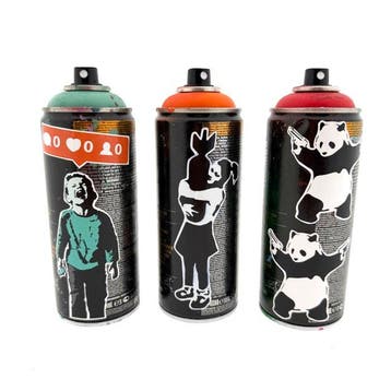 Koen Betjes (1992) - Tribute to Banksy (3 Set) Spraycan’s