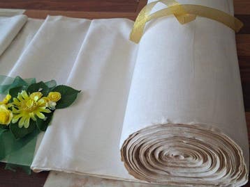 Grote rol vintage gemengd linnen Bassetti – 40 meter x 86 cm