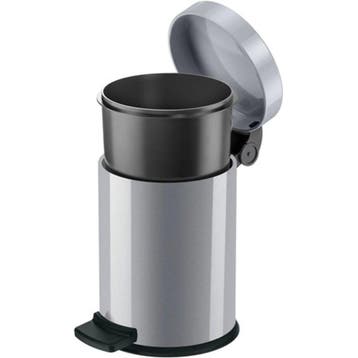 Hailo Solid S pedaalemmer 4l - zilver, Huis en Inrichting, Woonaccessoires | Prullenbakken, Verzenden, Nieuw