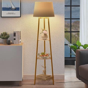 Moderne Tripod Vloerlamp met 3 Planken en LED Verlichting -, Huis en Inrichting, Verzenden, Nieuw