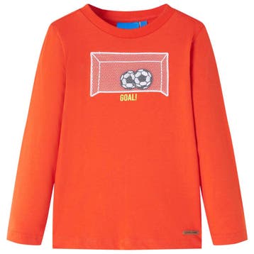 vidaXL Kindershirt met lange mouwen 116 feloranje, Verzenden, Nieuw