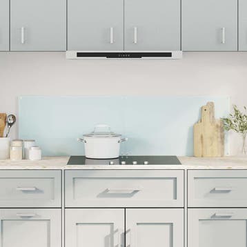 vidaXL Spatschermen keuken 2 st 70x40 cm gehard glas wit, Verzenden, Nieuw