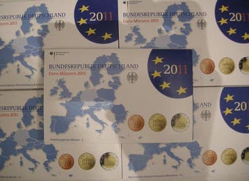 Duitsland. Proof Set 2011 A,D,F,G,J (incl. 5 x 2 Euro, Postzegels en Munten