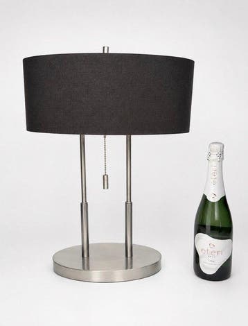 HighLight - Tafellamp - Chroom, Staal, Textiel