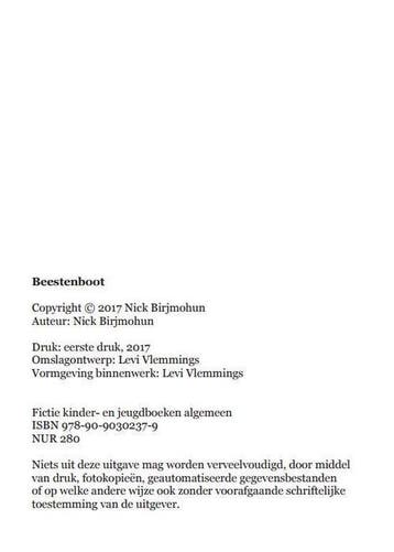 Beestenboot - Nick Birjmohun 9789090302379, Verzenden, Gelezen, Nick Birjmohun