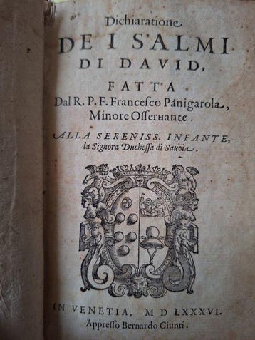 Francesco Panigarola - Dichiaratione de i Salmi di David -, Antiek en Kunst, Antiek | Boeken en Bijbels