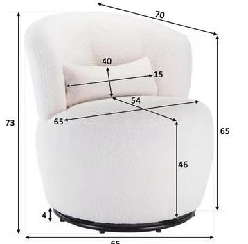 Teddy Pluche Draaistoel met Heupkussen – Comfortabele Lounge, Verzenden, Nieuw
