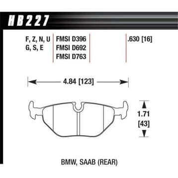 Hawk BMW 3/5/7 Series / M3 / Z3 / Z4  Race Blue 9012 Rear, Ophalen of Verzenden, Nieuw