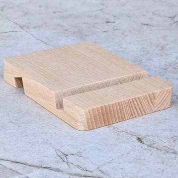 HOCHO Beukenhouten Telefoonstandaard 100x80x15 mm – Stijl., Ophalen of Verzenden, Nieuw