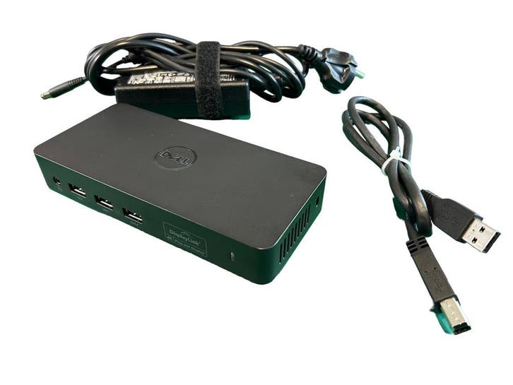 DELL D3100 Dockingstation USB 3.0 Ultra HD - Triple Video, Computers en Software, Dockingstations, Laptop, Refurbished, Docking station
