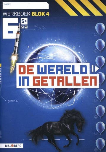 De wereld in getallen Groep 6 blok 4 S+ Werkboek, Verzenden, Zo goed als nieuw