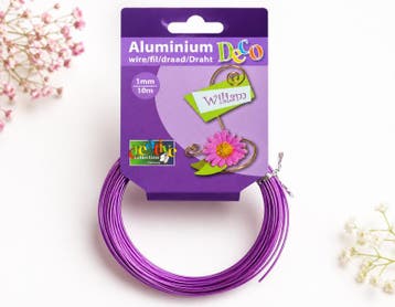 1 x Rol Vaessen Creative aluminiumdraad 1 mm x 10 m – lav., Ophalen of Verzenden, Nieuw, Draad