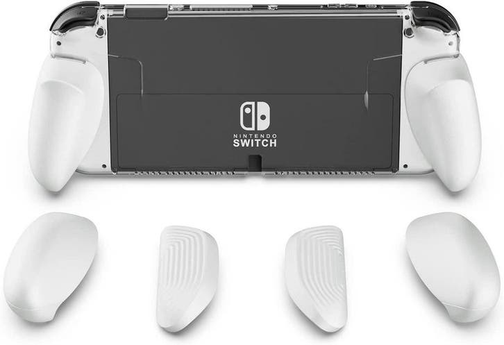 GripCase Set voor de Nintendo Switch OLED - Skull & Co, Spelcomputers en Games, Spelcomputers | Overige, Zo goed als nieuw, Ophalen of Verzenden