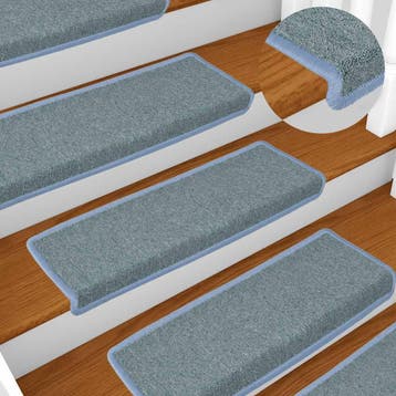vidaXL Trapmatten 15 st 65x21x4 cm Zeeblauw Rechthoekige, Verzenden, Nieuw