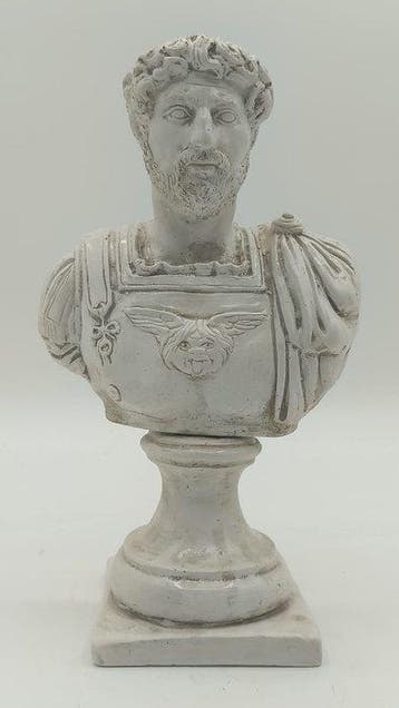 sculptuur, Adriano - 30 cm - marmerpoeder, Antiek en Kunst