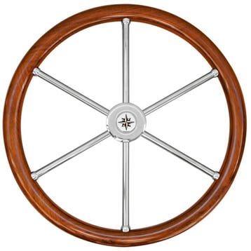 Allpa Stuurwiel Type 6N Teak 50 of 60 cm Vingergrip-50 cm di, Ophalen of Verzenden, Nieuw