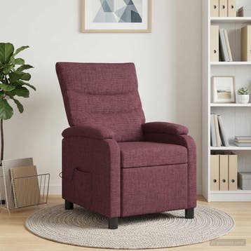 vidaXL Massage Recliner Paars Stof, Huis en Inrichting, Verzenden, Nieuw