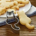 Set met 5 verschillende poezen koekjes uitsteekvormen, Verzenden, Nieuw