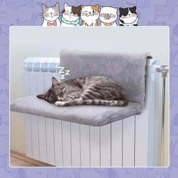 Kattenmand - Kattenbed - 48x30x25 cm - Grijs - Nobleza, Dieren en Toebehoren, Verzenden, Zo goed als nieuw