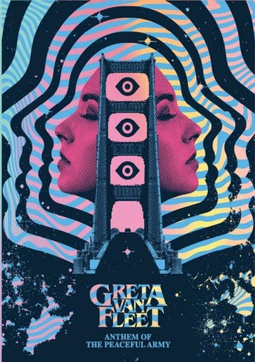 Posters - Poster Greta van Fleet - The Anthem, Verzenden, Zo goed als nieuw