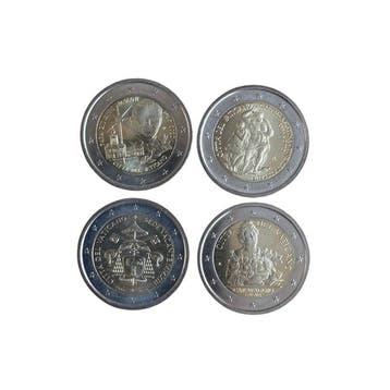 Vaticaan. 2 Euro 2013/2021 (4 moedas incl. 2€ Sede Vacante), Postzegels en Munten, Munten | Europa | Niet-Euromunten