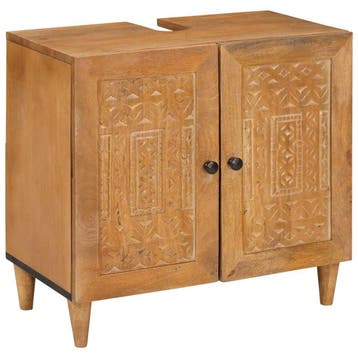vidaXL Badkamerkast Wandgemonteerd Licht Bruin 62 x 33 x 58, Huis en Inrichting, Badkamer | Badkamermeubels, Verzenden, Nieuw