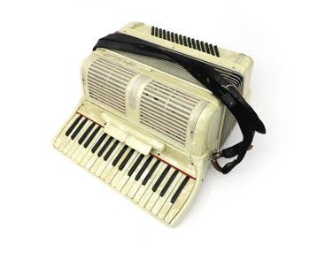 Een accordeon, Super Scandalli, Italië, 20e eeuw, Muziek en Instrumenten, Gebruikt