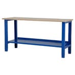 Nieuwe werktafel - 176,5x62x85-90cm - werkbank - blauw, Ophalen of Verzenden, Nieuw, Minder dan 70 cm
