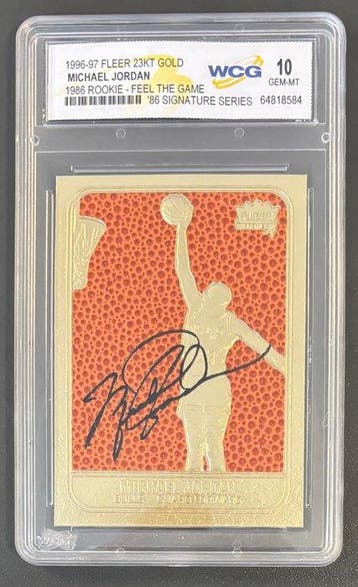 1996/97 Fleer 23KT Gold Michael Jordan 1986 Rookie - Feel, Nieuw