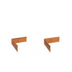 Cortenstaal kantopsluiting geplet 90° hoek 30x30x0,2x10cm, Overige materialen, Nieuw, Minder dan 25 cm, Border