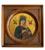 Icoon - Moeder Gods - Hout - handgeschilderd