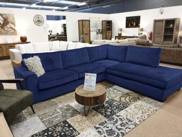 Hoekbank Follega - hoekbanken - Blauw, Nieuw, Stof
