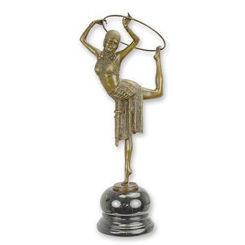 sculptuur, After Demetre Chiparus (1886–1947) – Hoop Dancer