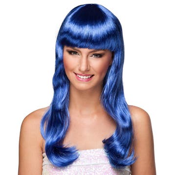 Pruik Chique Blauw, Ophalen of Verzenden, Nieuw