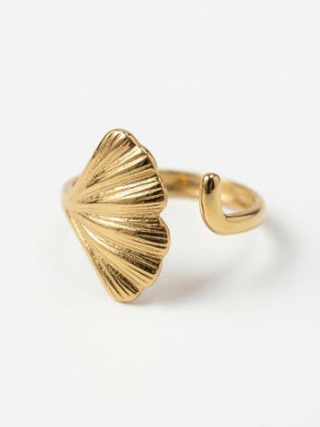 Goud-Stijl Vergulde Zee Schelp Stijl Ring, IJzer of Staal, Nieuw, Ophalen of Verzenden, Dame of Heer