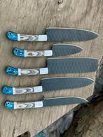 Keukenmes - Chefs knife - Staal, Hout, Leder - Zweden