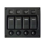 Talamex Schakelpaneel Curved met 4 schakelaars 12/24 Volt, Watersport en Boten, Ophalen of Verzenden, Nieuw