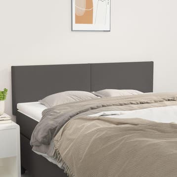 vidaXL Hoofdborden 144x5x78/88 cm kunstleer grijs, Verzenden, Nieuw, Grijs, Overige materialen