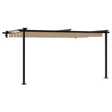 Terrasoverkapping Taupe Polyester | 35% Korting, Minder dan 4 meter, Zo goed als nieuw, Paviljoen, 2 meter of meer