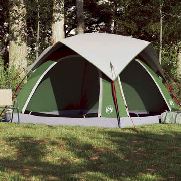 vidaXL Tent 4-persoons waterdicht groen, Caravans en Kamperen, Verzenden, Nieuw, Tot en met 2